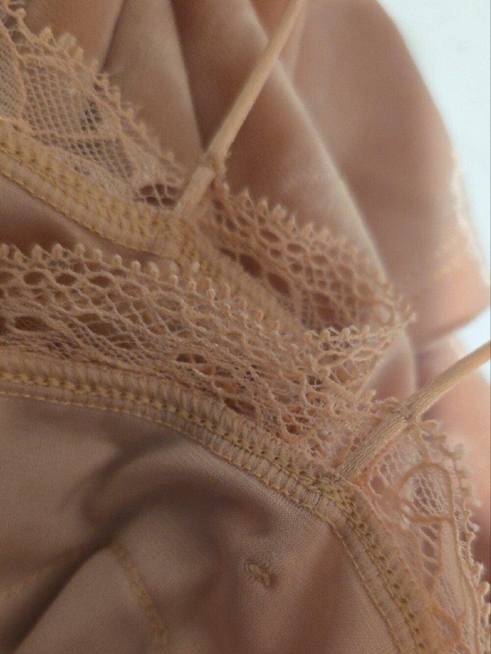 Express Blush Velvet Lace Trim Cami - Picture 9 of 9